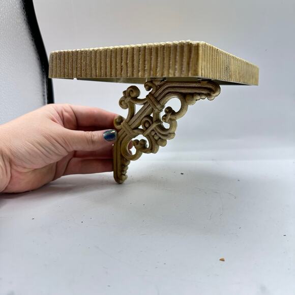 X2 Vintage Homco Syroco Basket Weave Wall Shelf USA 5”x7” 1970s boho - Picture 12 of 12